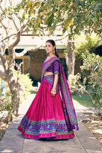 Traditional Tasar Silk Printed Lehenga Set for Special Occasions
