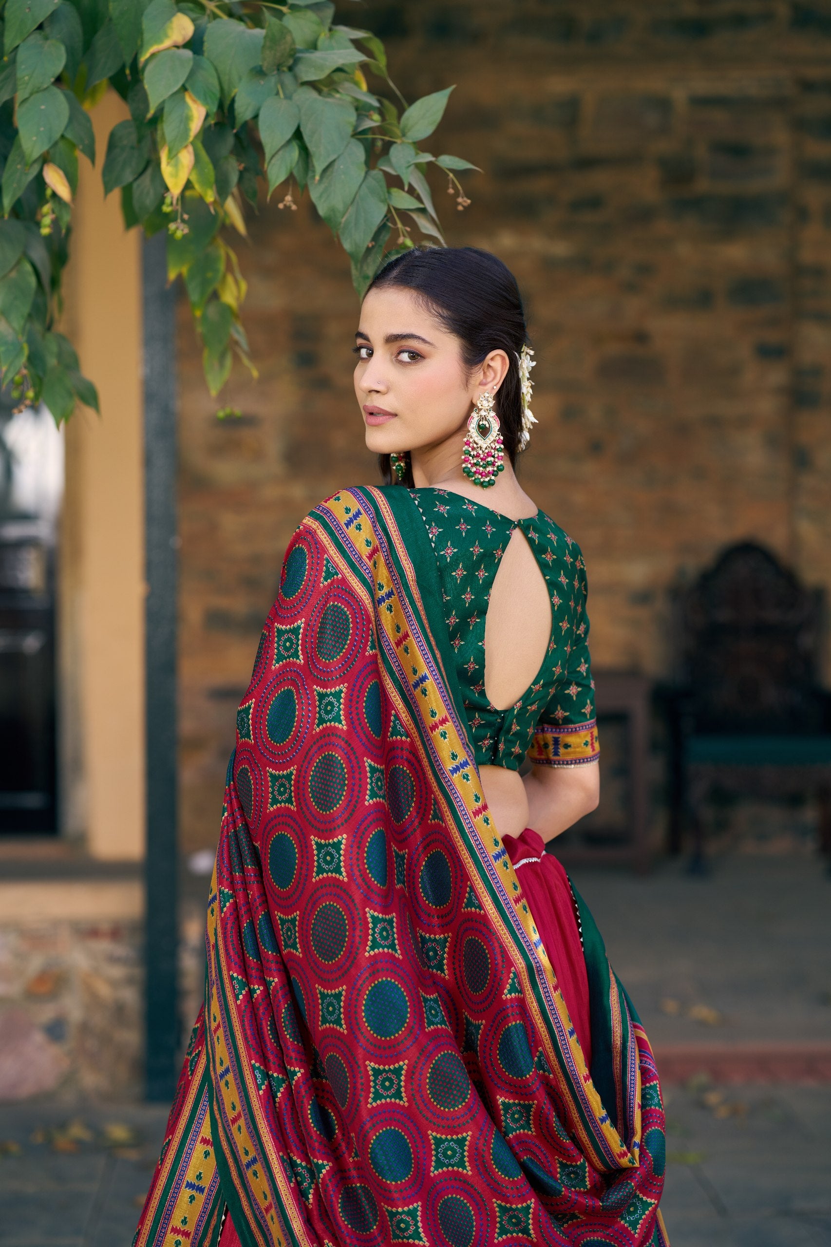 Traditional Tasar Silk Printed Lehenga Set for Special Occasions

