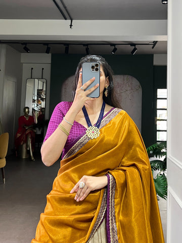 Tasar Silk Tie-Dye Lehenga Choli with Elegant Lace Accents Dupatta For Women
