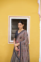 Royal Wedding Wear Tasar Silk  Printed Lehenga Choli Set
