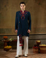 Teal Rayon Embroidered Kurta Dupatta Set | Tulip Designer
