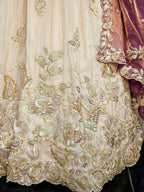 Designer Pure Tissue Dori and Sequins Work Lehenga Set with Fendi Dupatta
