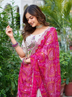 Pure Tissue Silk Heavy Embroidery Sequence & Thred Work Lehenga Choli Set
