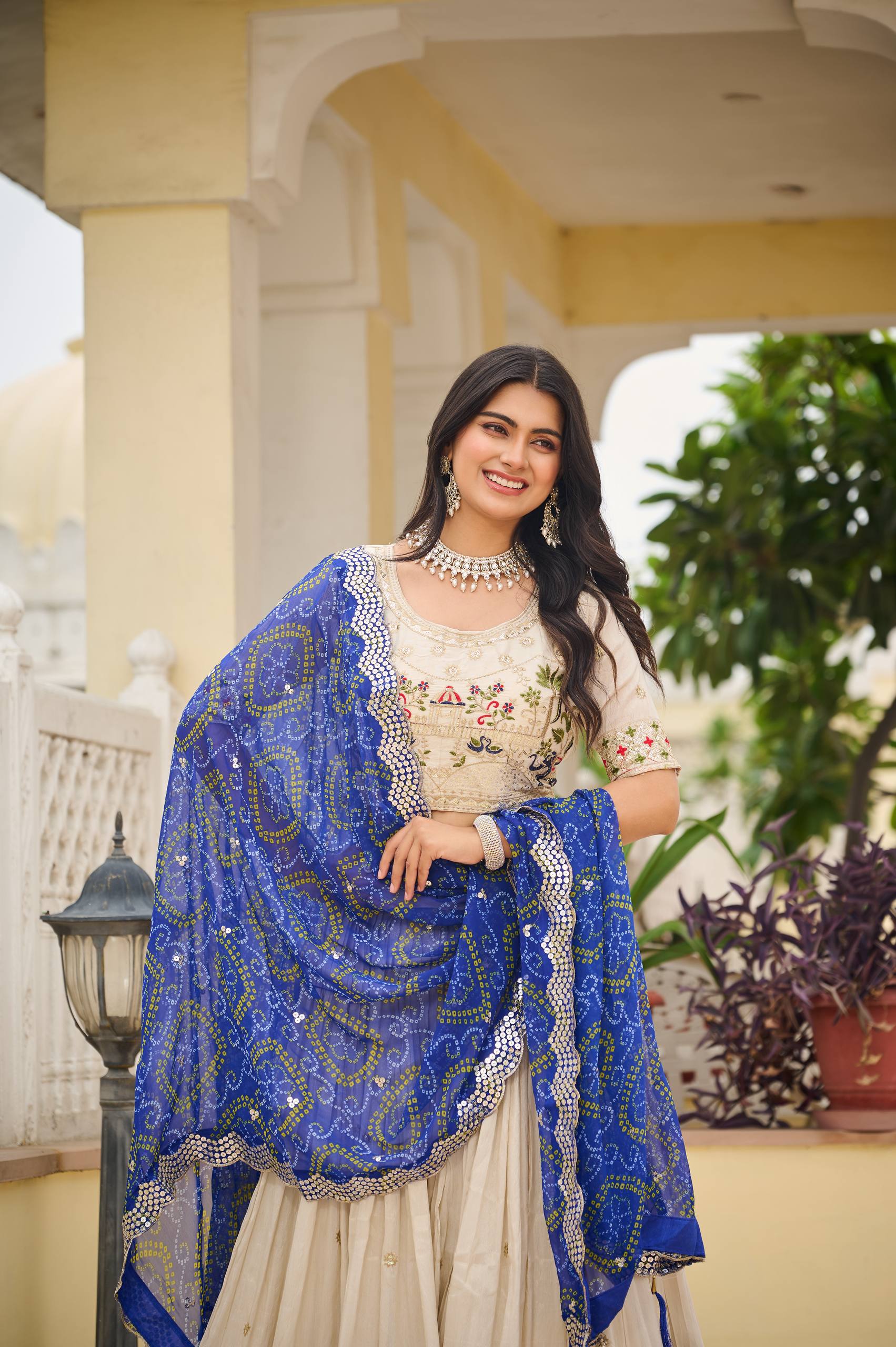 Premium Pure Tissue Silk Festival Lehenga Choli Set With Dupatta