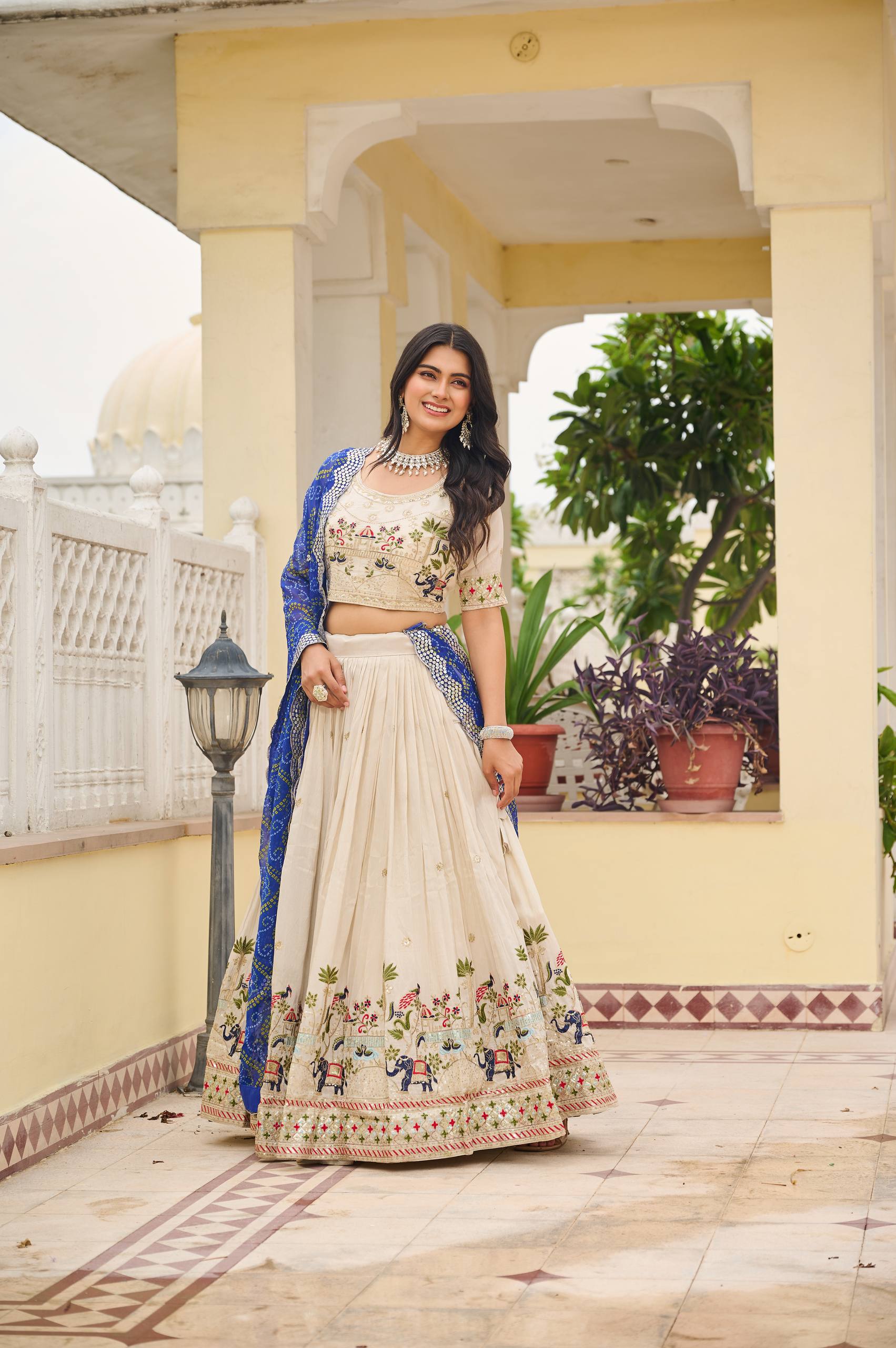 Premium Pure Tissue Silk Festival Lehenga Choli Set With Dupatta