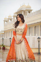 Premium Pure Tissue Silk Festival Lehenga Choli Set With Dupatta
