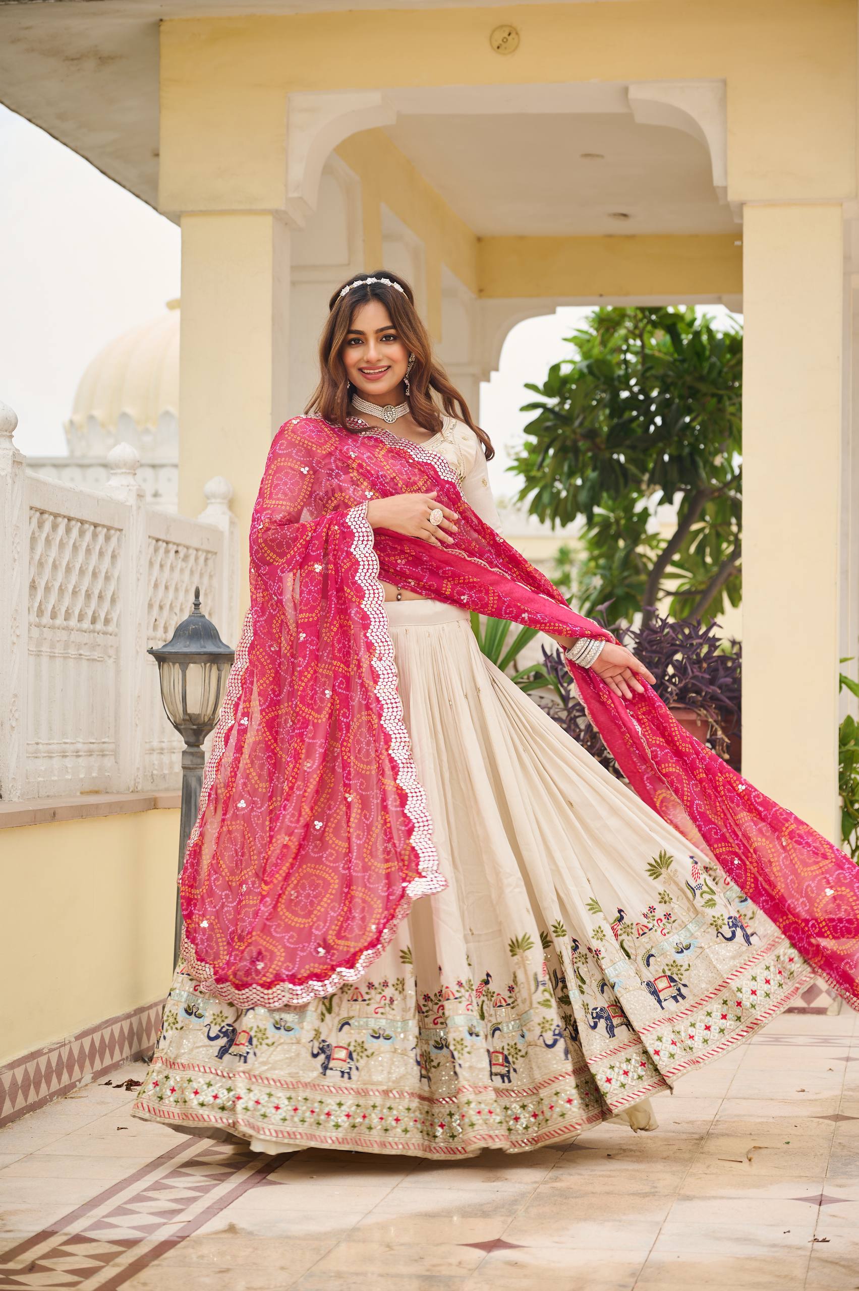 Premium Pure Tissue Silk Festival Lehenga Choli Set With Dupatta