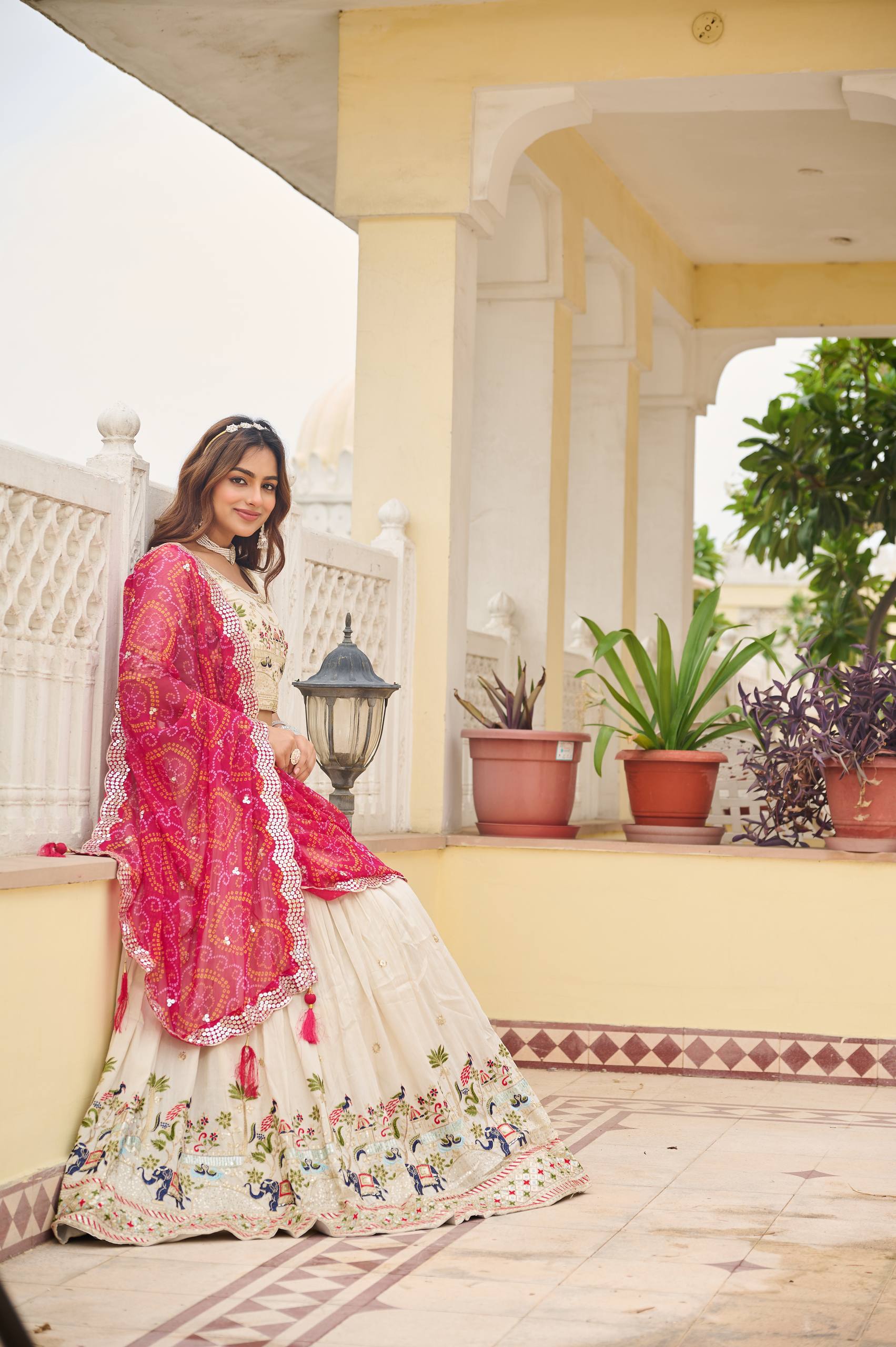 Premium Pure Tissue Silk Festival Lehenga Choli Set With Dupatta
