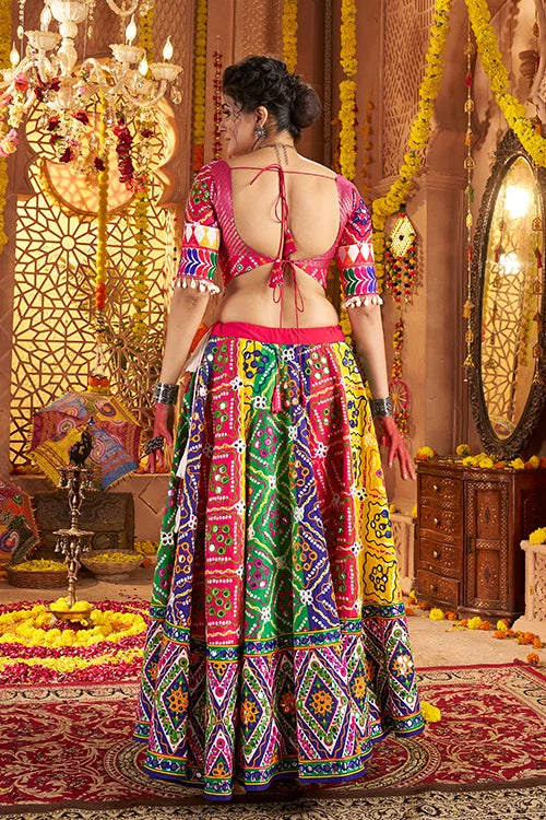 Multi Color Organic Cotton Chaniya Choli for Navratri
