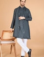 Designer Grey Sequence Embroidered Gents Kurta