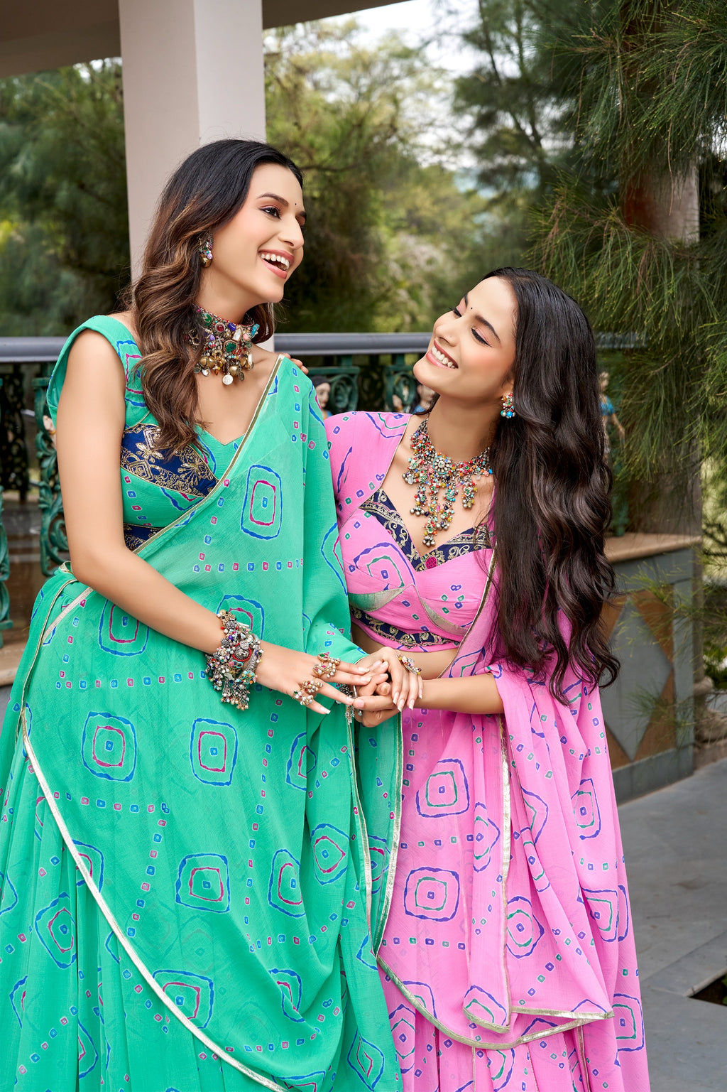Traditional Bandhej Print Lehenga Set | Tulip Designer
