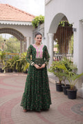 Traditional Gujarati Inspired Laheriya Print Gown
