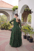 Traditional Gujarati Inspired Laheriya Print Gown
