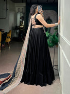 Traditional Reyon Mirror Lehenga Set | Tulip Designer
