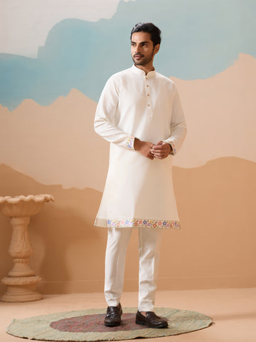 Traditional Mens Wear Kurta Jacket and Pant Outfit for Weddings
