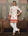 Black Cotton Kurta with Multi-Thread & Mirror Work For Navratri