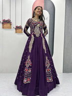 Festival Special Vichitra Silk Crop Top with Shrug & Lehenga
