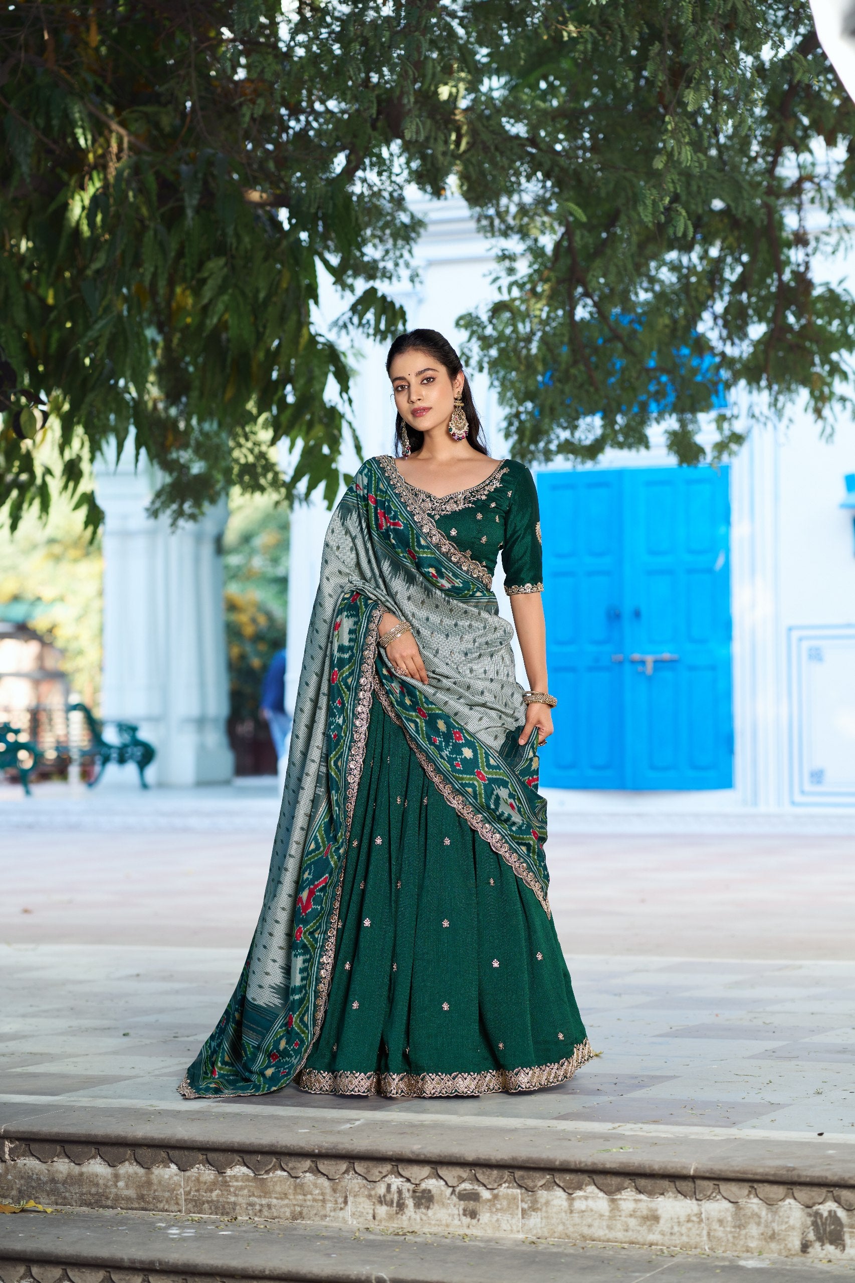 Royal Vichitra Silk Heavy Flair Lehenga with Designer Dupatta
