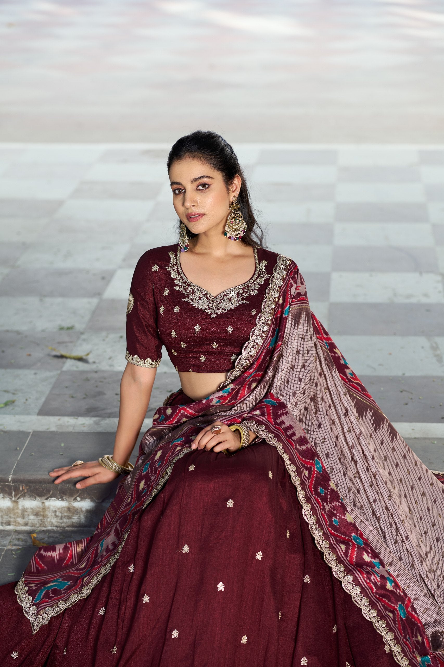 Royal Vichitra Silk Heavy Flair Lehenga with Designer Dupatta
