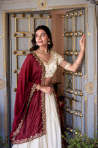 Traditional Vichitra Silk Zari Work Lehenga Set for Special Occasions

