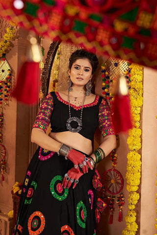 Black Color Traditional Chaniya Choli for Navratri