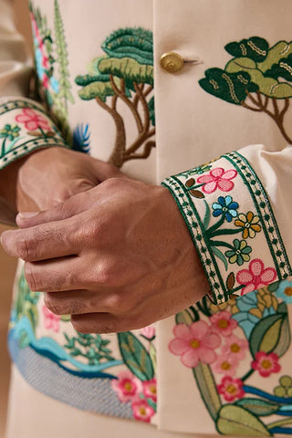 Latest Beige Color Koti Kurta Set for Mens Wear Collection