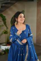Wedding Designer Embroidered Zari Sequins Work Gown