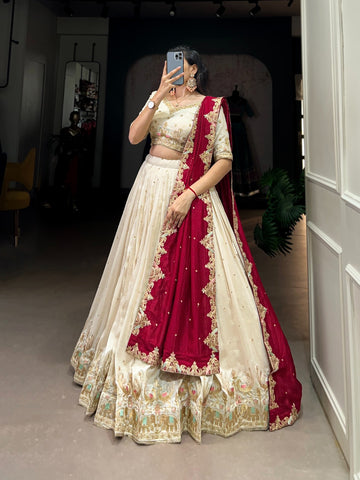 Vichitra Silk Silk Elegance Lehenga Choli