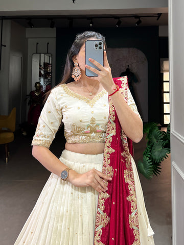 Vichitra Silk Silk Elegance Lehenga Choli