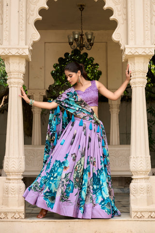 Floral Printed Flower Designer Lehenga Choli