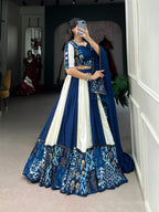Festive Printed Mirror Lehenga Set | Tulip Designer
