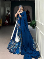 Festive Printed Mirror Lehenga Set | Tulip Designer