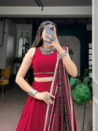 Traditional Reyon Mirror Lehenga Set | Tulip Designer
