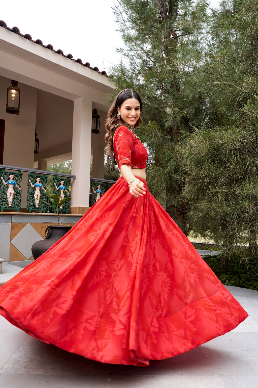 Navratri Georgette Sequins Lehenga Set | Tulip Designer