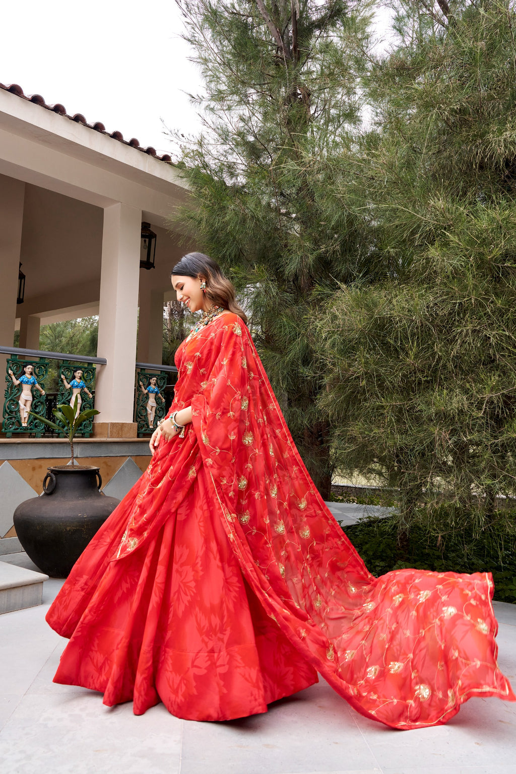 Navratri Georgette Sequins Lehenga Set | Tulip Designer