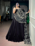 Navratri Moonga Silk Printed Lehenga Set | Tulip Designer