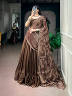Navratri Moonga Silk Printed Lehenga Set | Tulip Designer