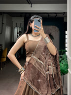 Navratri Moonga Silk Printed Lehenga Set | Tulip Designer