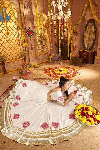 White Traditional Navratri Chaniya Choli Collection