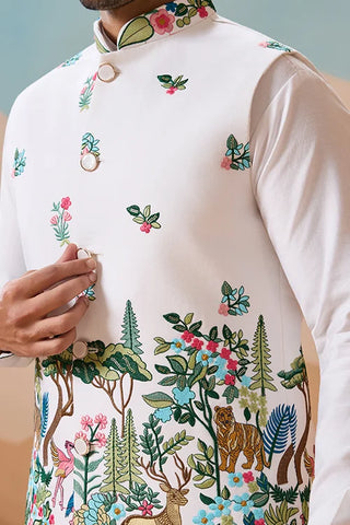 Vantara Style Premium White Mens Wear Koti Kurta Collection