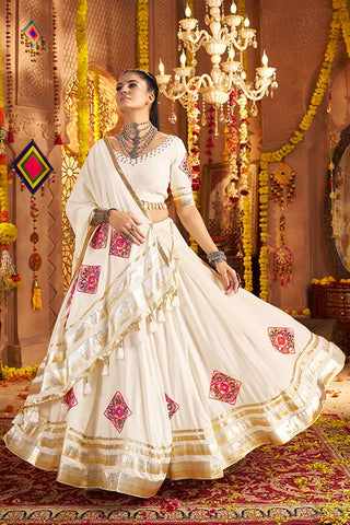 White Traditional Navratri Chaniya Choli Collection
