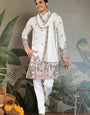 Wedding Special White Color Kurta and Dupatta for Men