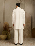 Luxe White Armani Multicolour Kurta Set| Tulip Designer
