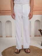 white bell bottom pajama