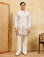 Premium White Designer Kurta Set with Detailed Embroidery