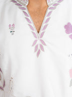 White Japanese Lachka Kurta Set | Tulip Designer
