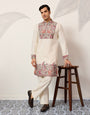 Traditional White Designer Kurta Pant Set for Mens Wear