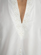 White Japanese Lachka Beads Kurta Set | Tulip Designer
