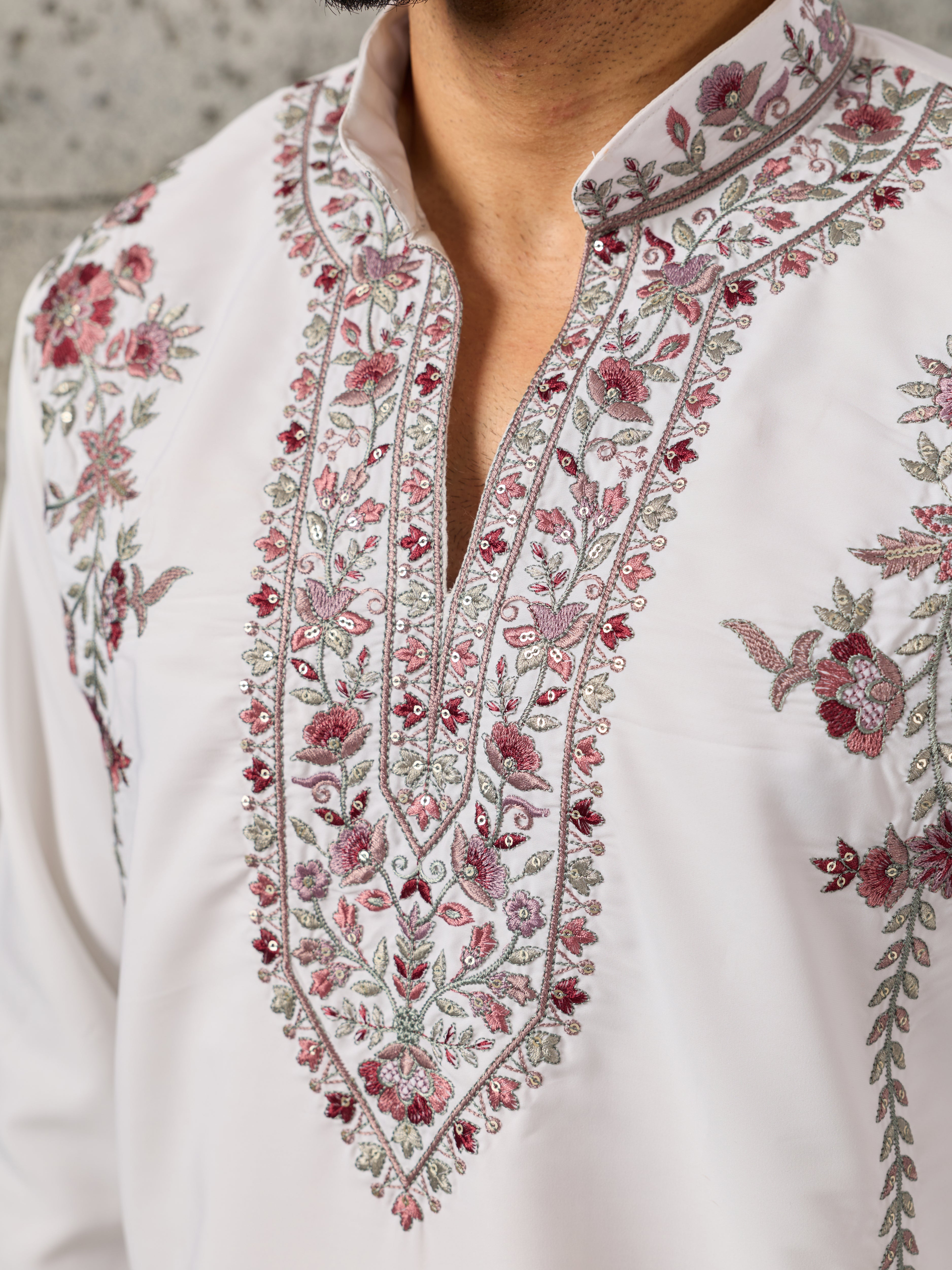 Rajwadi White Japanese Lachka Festive Kurta Dupatta Set
