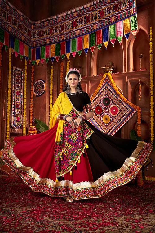 Traditional Navratri Mirror Chaniya Choli for Women